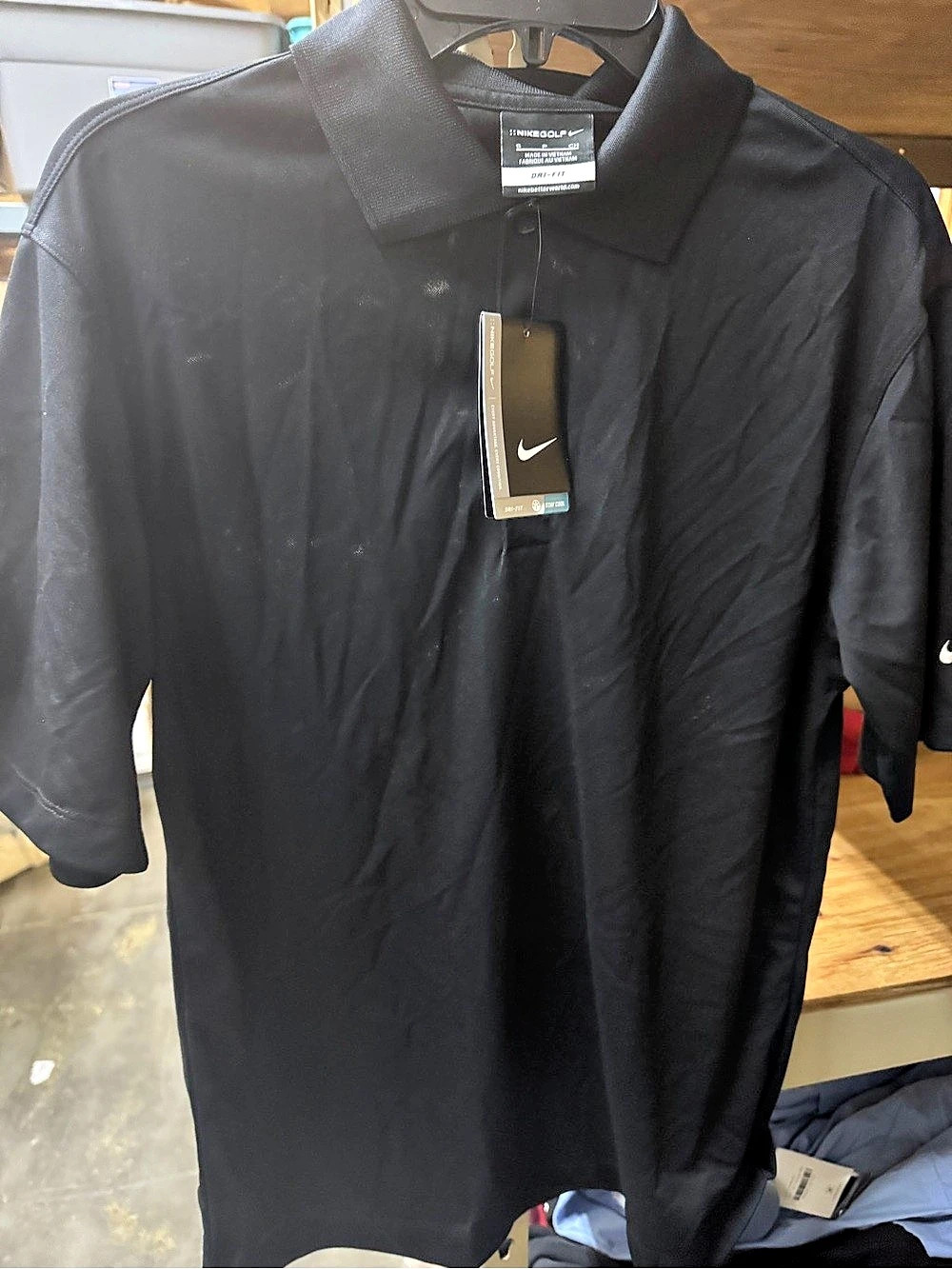Nike Golf Black Dri-FIT Polo Size Small NWT